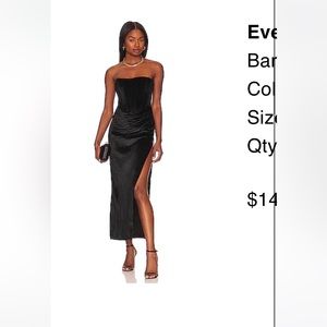 Everlasting Velour Midi Dress in Black